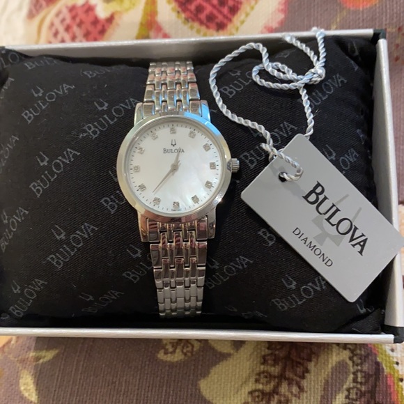 Bulova 12 Diamonds Women’s Stainless Steel Watch